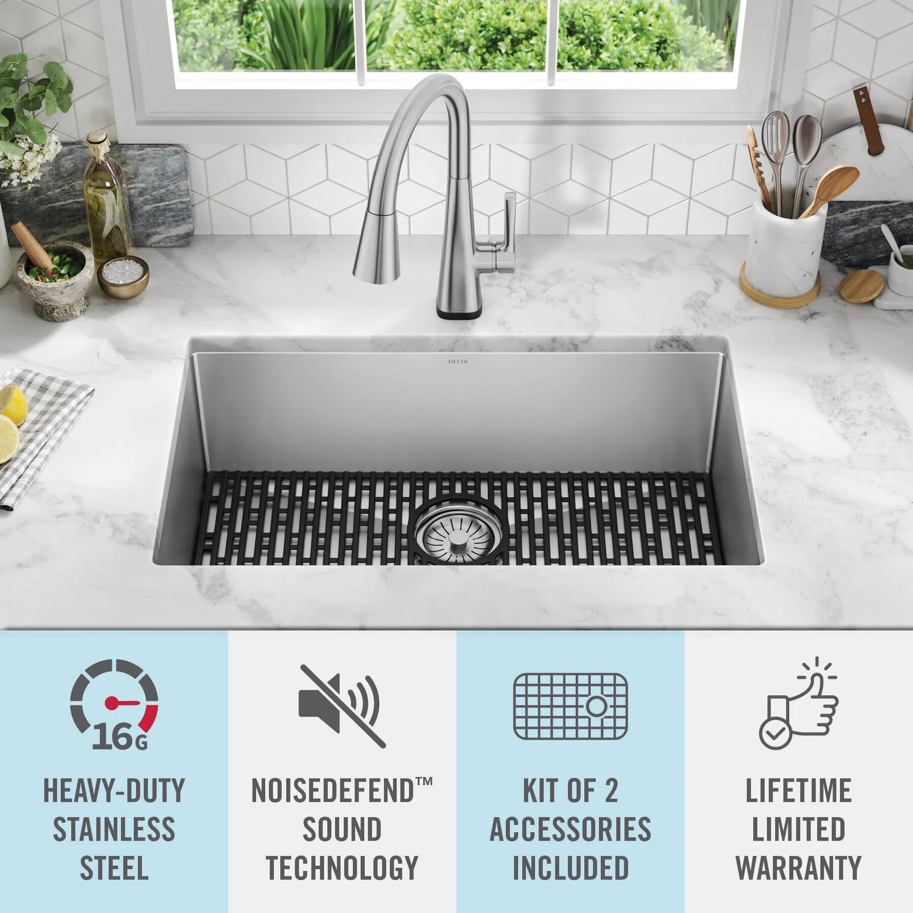 30&rdquo; Undermount Stainless Steel Single Bowl Kitchen Sink&nbsp;with Accessories